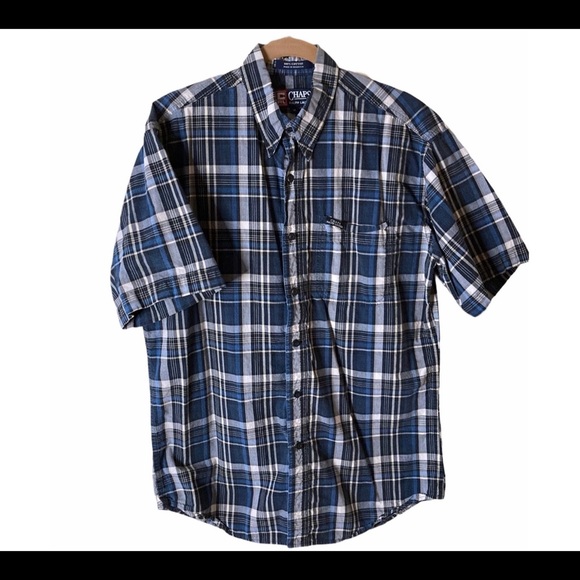 Men’s Blue Stripes Short Sleeves Shirt - Picture 1 of 5